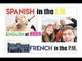 Speaking Spanish English + French for 24 hours | Trilingual Vlog