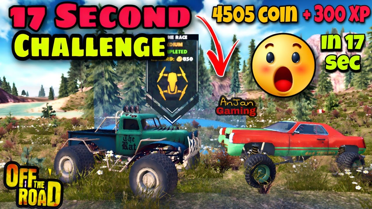 Off The Road Shortest Challenge 😱Only 17 Sec || OTR easy unlimited 4505 coin & 300 xp in 17 sec