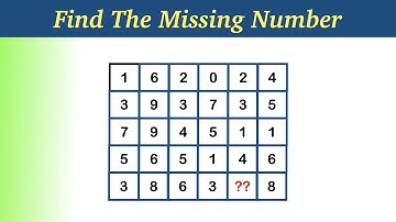 Find The Missing Number || Missing Number Puzzle