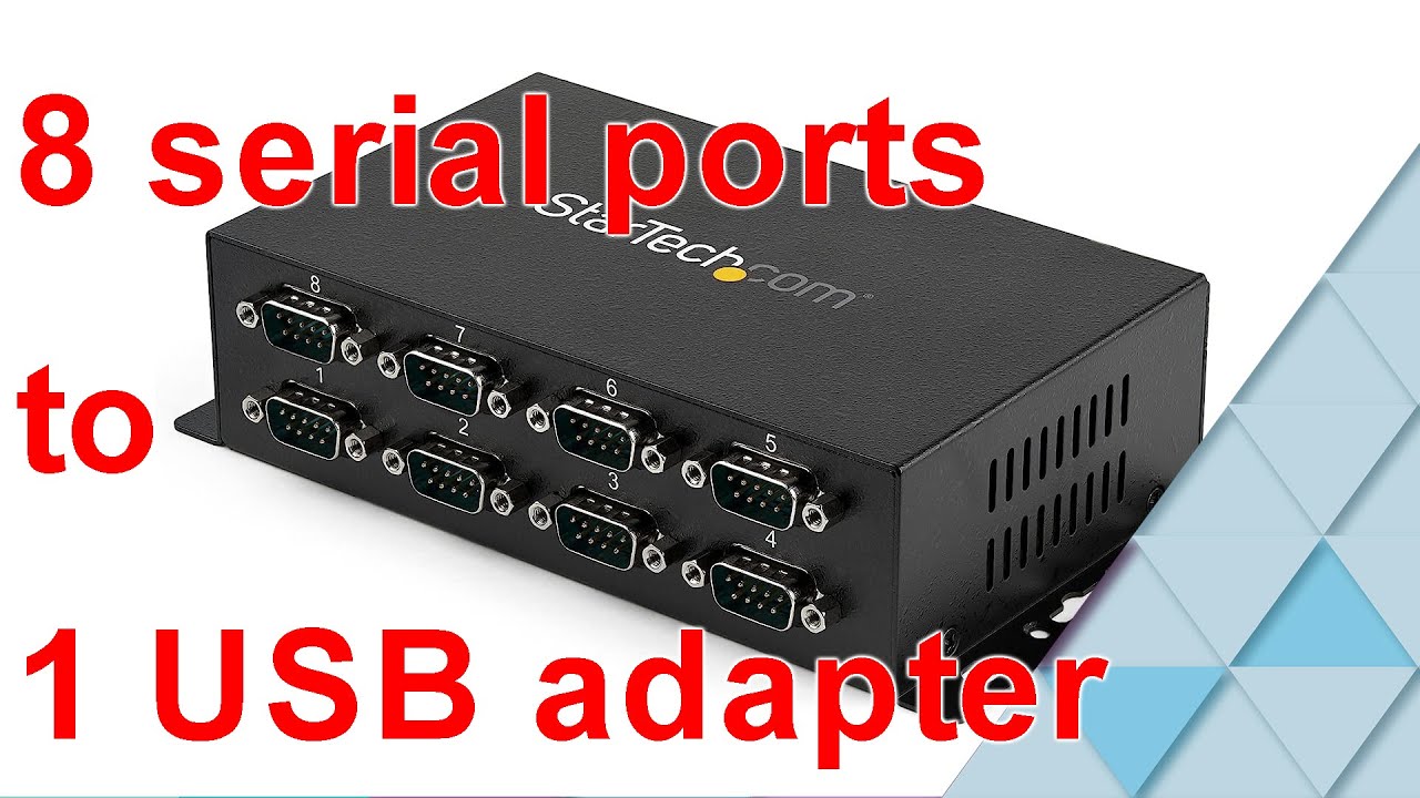 StarTech.com 8 Serial RS232 Ports to USB Adapter - YouTube