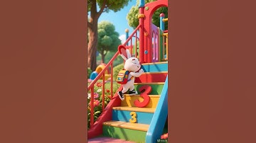 Learn to Count with bunny 🐰 | Climb the Stairs 1 to 5 | Fun 3D Bunny Animation! #Shorts