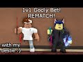 1v1 Godly Bet with my Best Friend in Murder Mystery 2! REMATCH