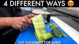 How to Cut Cucumber for Every Sushi Rolls in 4 Ways with Sushi Man Santosh