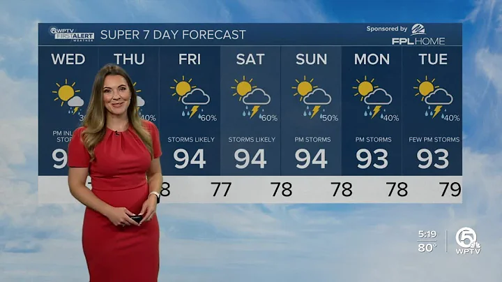 WPTV First Alert Weather forecast, morning of July 5, 2023