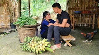 Gardening, harvesting bananas and vegetables  bringing them to the market to sell | Triêu Thị Sểnh
