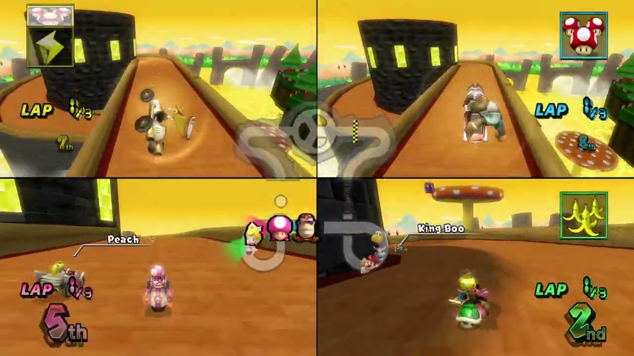 Mario Kart Wii Custom Tracks (History) ✦ 4 Players #901 (3 Tracks) Mirror