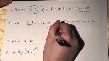 Algebra : simplifying expressions and expanding brackets