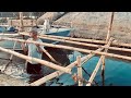 Bamboo shelter on a tiny island