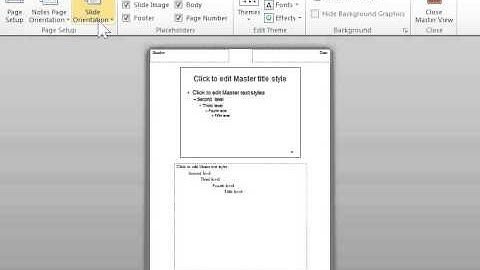 PowerPoint 2010 Add, Change, or Delete Items on the Notes Master