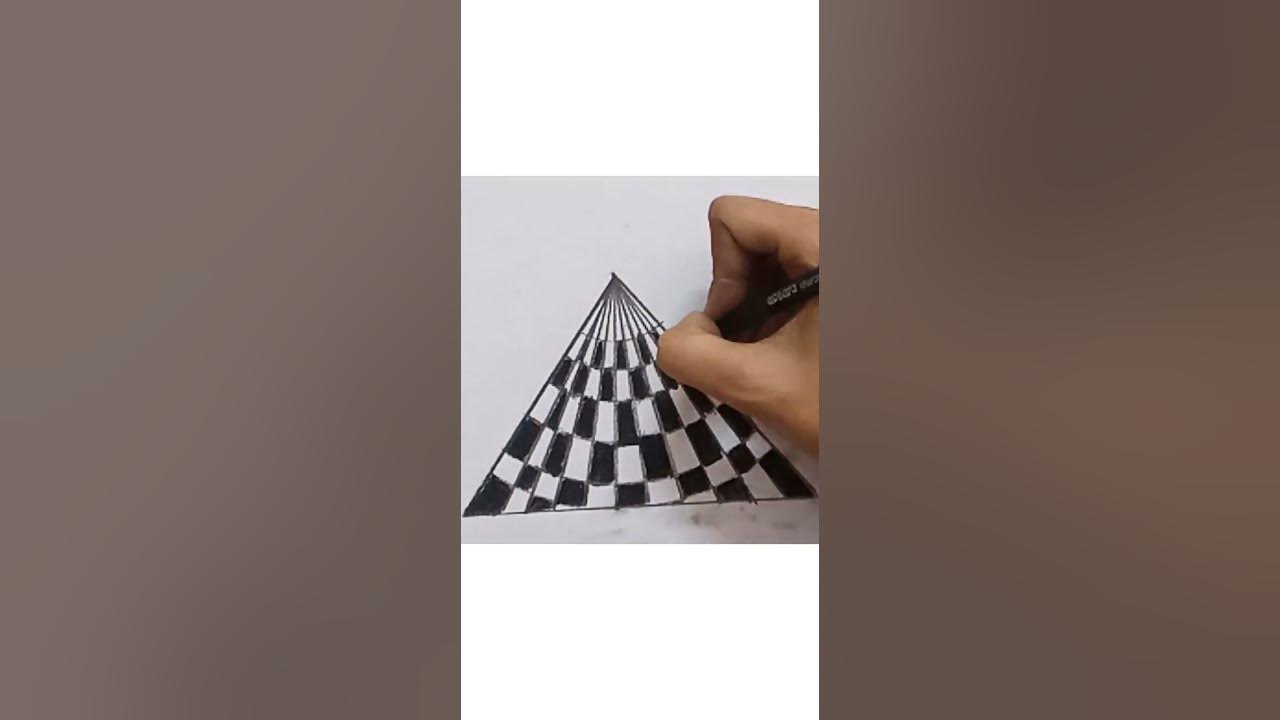 How to draw triangle 📐 ️ 3d illusion 😦😱 step by step easy tutorial for beginners drawing 