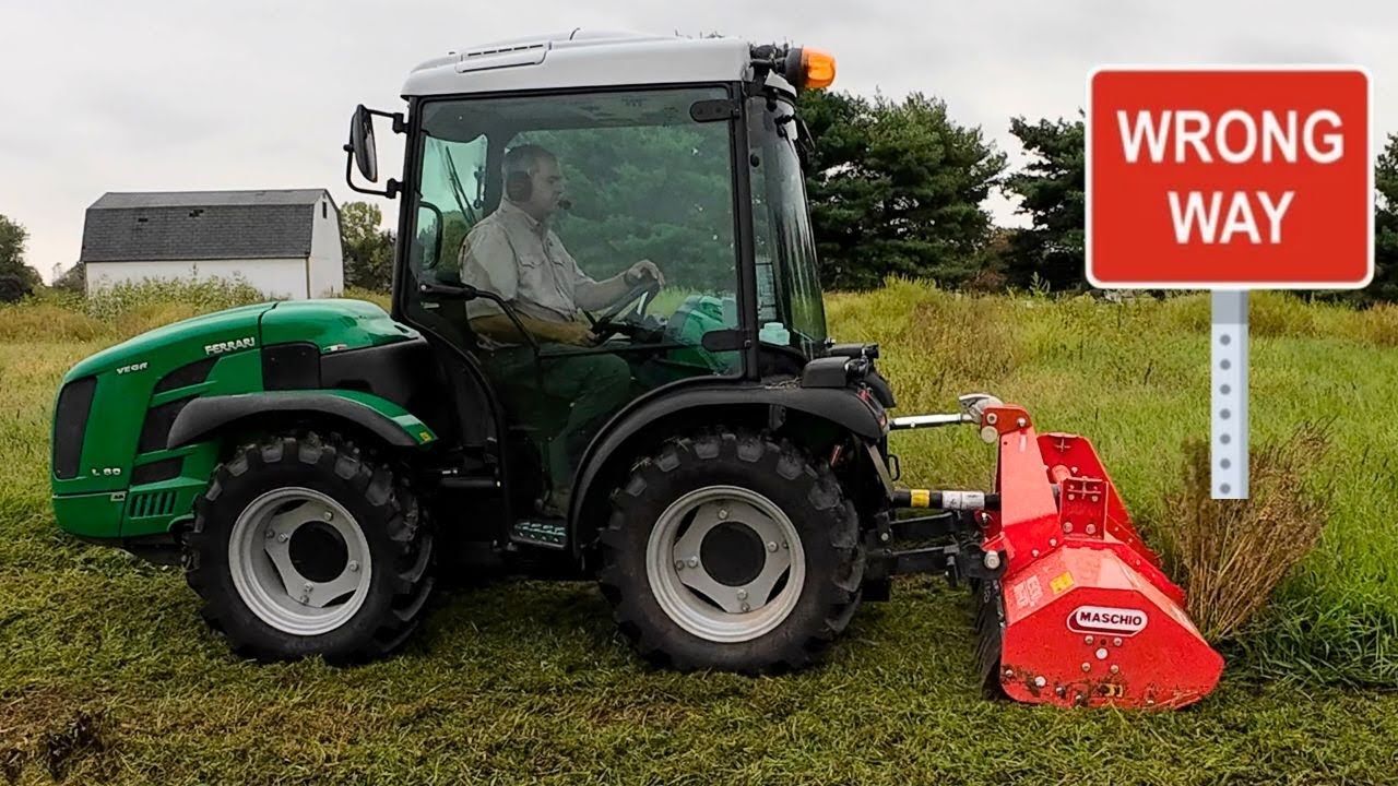 Is This Ferrari Tractor Mowing Backwards a Game Changer?