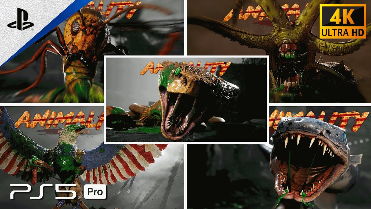 (PS5 Pro) ALL ANIMALITIES | Mortal Kombat 1 [Khaos Reigns] | ULTRA High ...