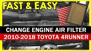 Quickly and easily change an engine air filter on a 2010-2018 toyota
4runner. no tools required! save yourself some cash instead of going
to dealer or loca...