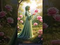 "Grace blooms where her heart meets the light." 🌸✨