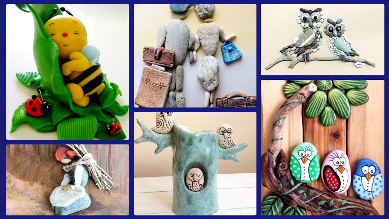most beautiful creative pebble craft painting ideas2023