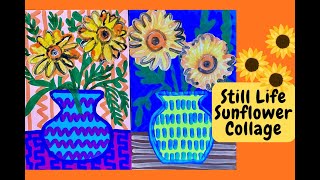 Let's Create a Still Life Sunflower Collage!