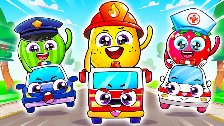 Baby Cars Rescue Squad 😱🚓 Fire Truck, Police Car, Ambulance | Professions Song by Yum Yum Kids Songs