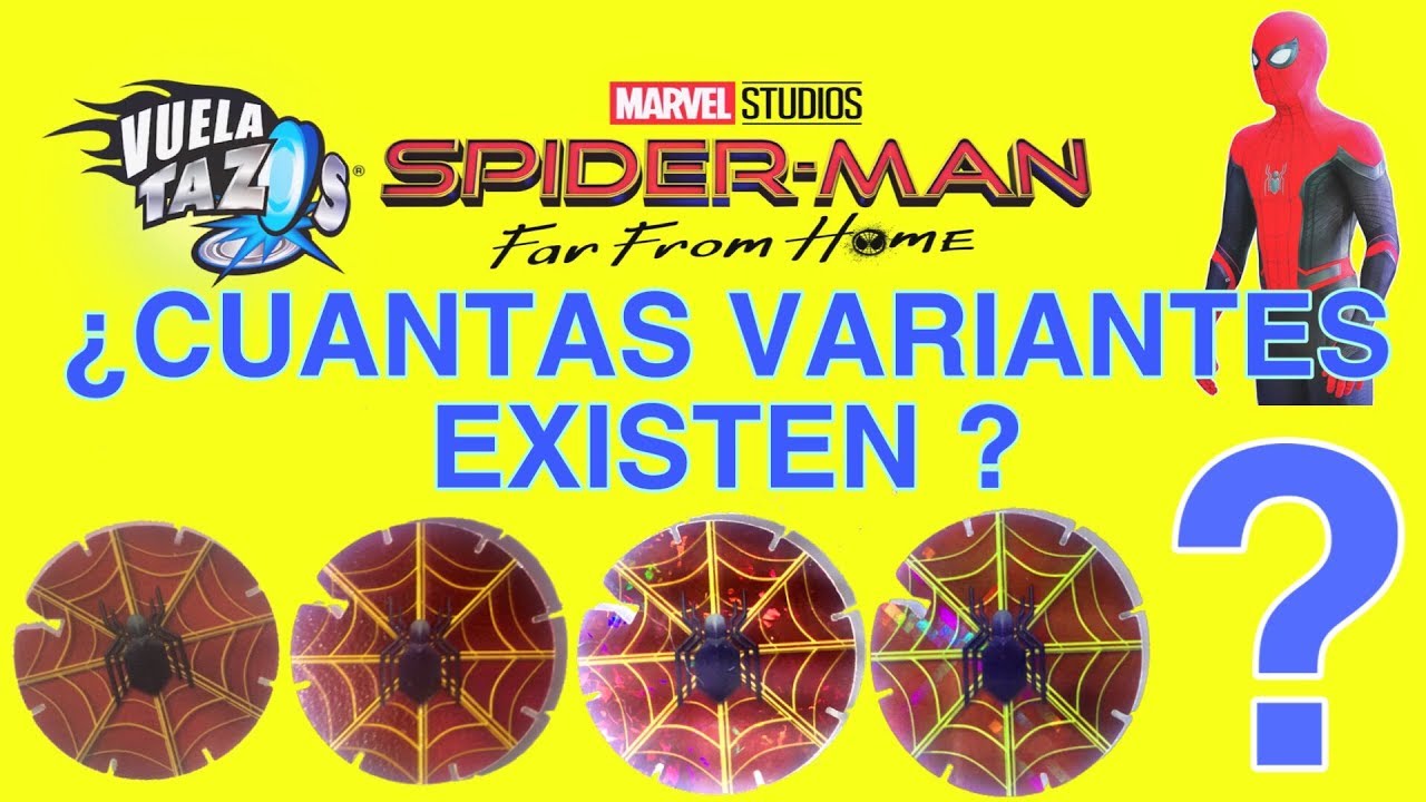 Variantes de Vuela Tazos Spiderman Lejos de Casa - YouTube