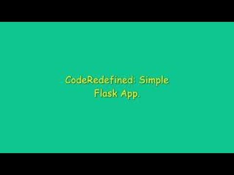 Python | Flask | Simple Flask Application for Beginner's