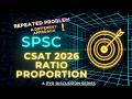 Parts Method | Solve Ratio Proportion Problems 🍷 | SPSC CSAT 2026