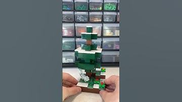 LEGO Minecraft snowy tundra! (Building LEGO Minecraft biomes pt.8) #lego #minecraft #legominecraft