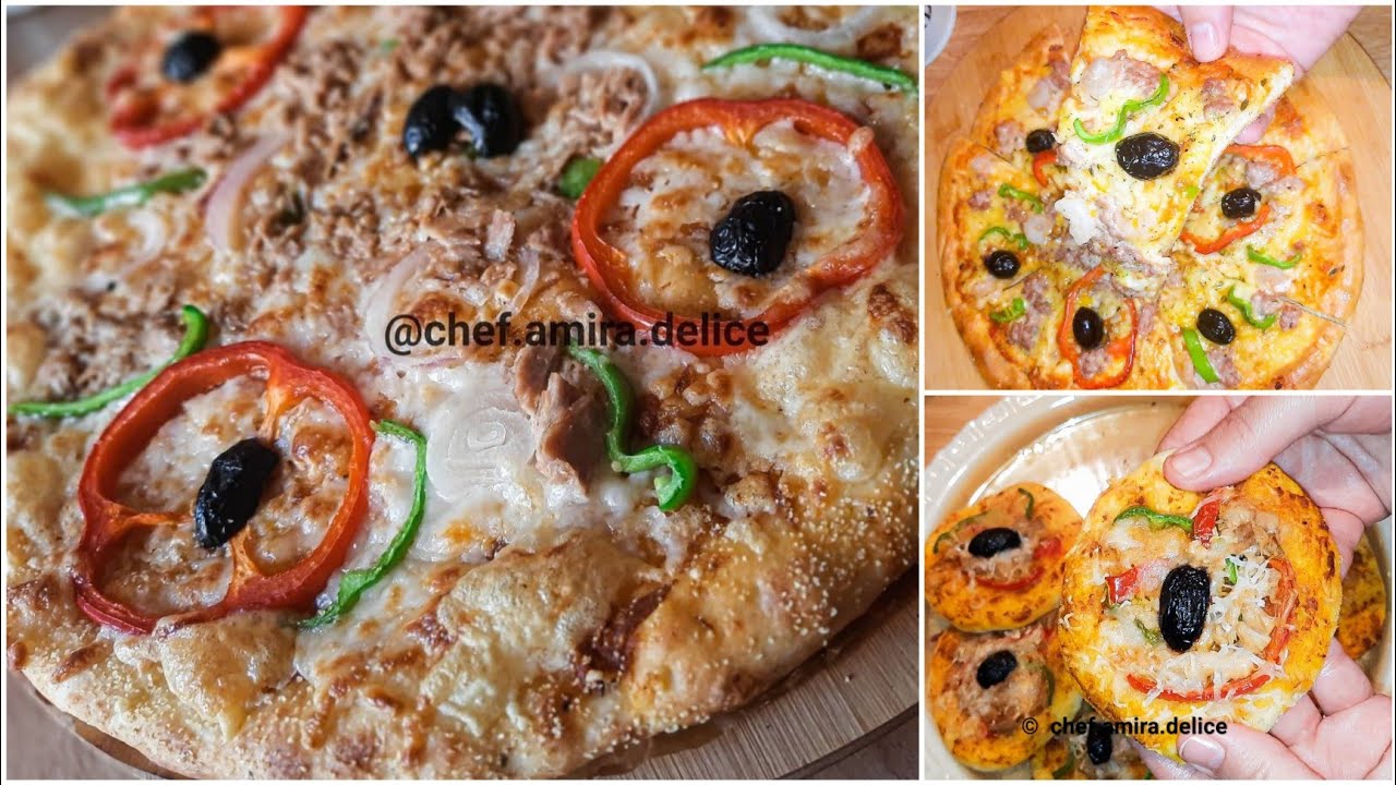 بيتزا المطاعم بجميع اسرارها.وصفة نااااجحة مليون بالمئة.حتى مع المبتدءات.👍👍👍#بيتزا