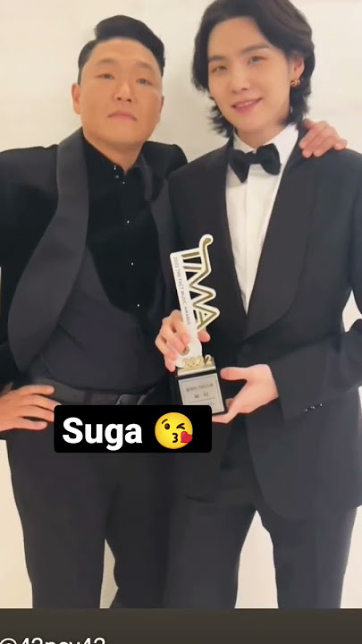 Suga & psy TMA 2022 Awards 🏆 winning that'that song.#suga #psy