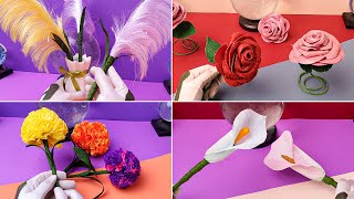 4 Paper Flowers Ideas / Crafts