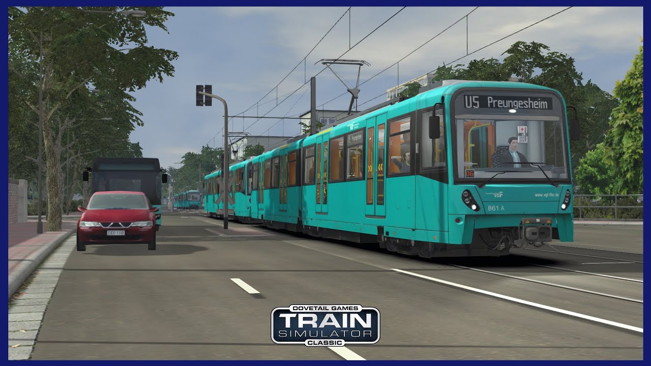 Frankfurt U-Bahn cab ride (Line U5 - Hauptbahnhof to Preungesheim) ~ Train Simulator