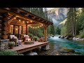 Fireplace Crackle & River Whispers | 2 Hours of Forest Cabin Peace