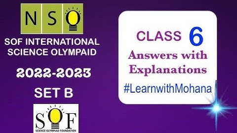 NSO 2022-2023 SET B PREVIOUS YEAR PAPER SET B/NSO CLASS 6 PREVIOUS YEAR PAPER 2022/class 6 NSO 2023