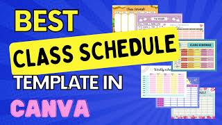 Editable Class Schedule Template