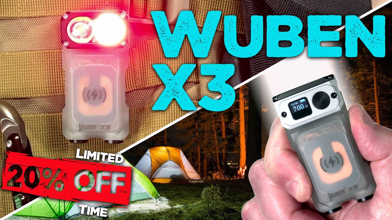 Wuben X3 Best EDC Flashlight - Home and Outdoor Owl Light/Flat