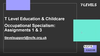 Education & Childcare T Level CPD Occupational Specialism