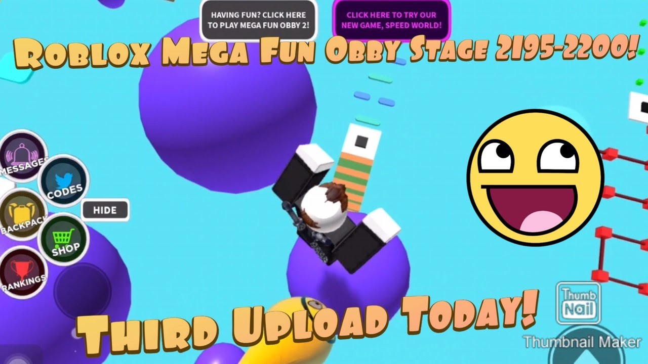 Roblox Mega Fun Obby Stage 2195 2200 Hard Stages Youtube - roblox mega fun obby codes 2020