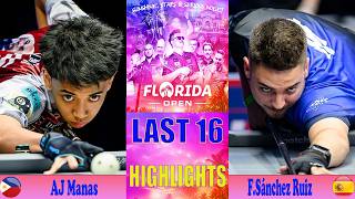 LAST 16 | Francisco Sánchez Ruiz vs AJ Manas | HIGHLIGHTS | 2026 Florida Open Pool Championship screenshot 1