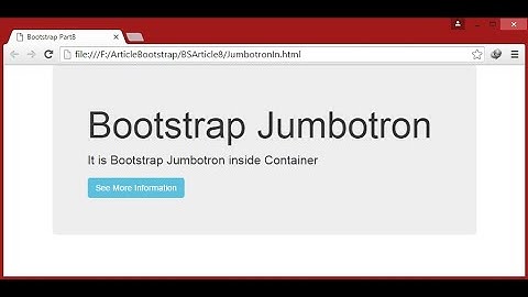 jumbotron bootstrap 4