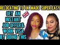 RELOCATE TO UK WITHOUT A DEGREE ||LANDING A WORK VISA MADE SUPER EASY @CareersbyTess