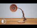 Lamp restoration easy removing patina from brass sandblasting