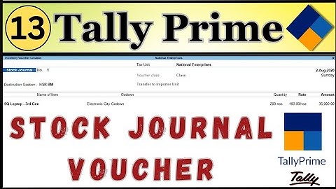 Stock journal Voucher In Tally Prime | Stock Transfer In Tally Prime | #tally #tallyprime