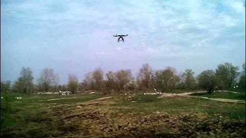 Octocopter for aerial video - first flight