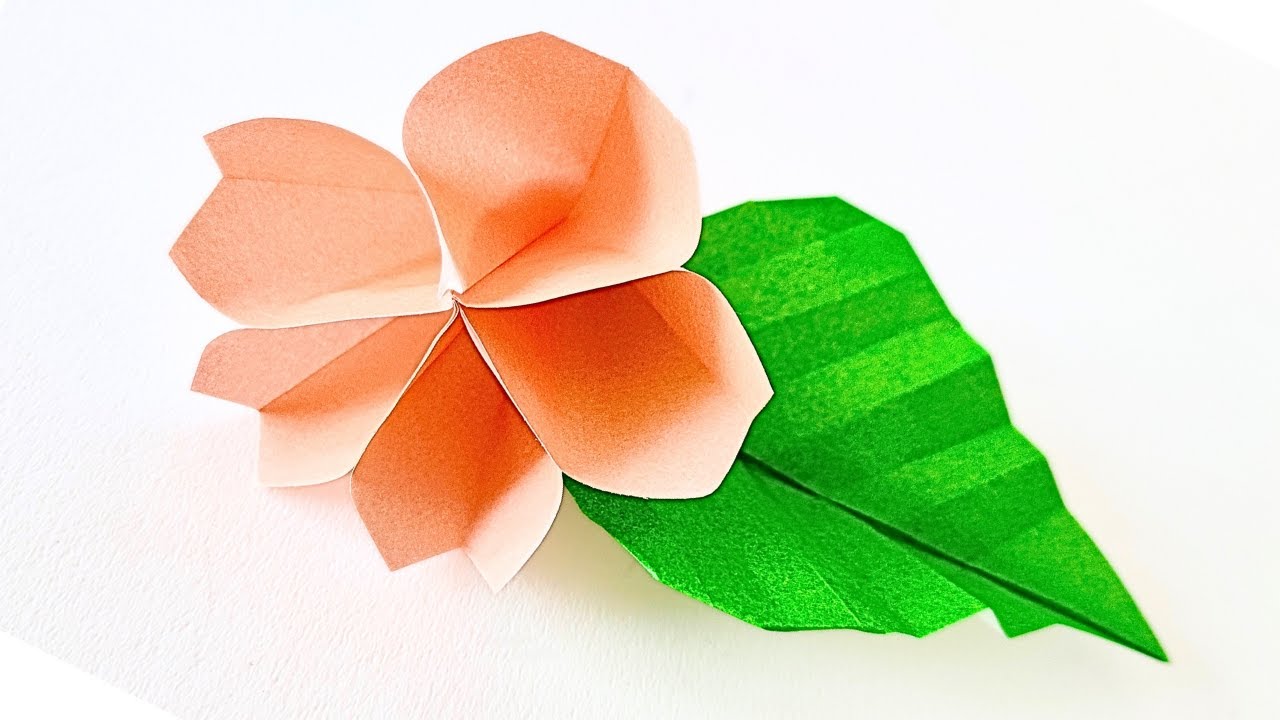 How to make cute and easy origami cherry blossom petals and leaves