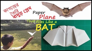 How to Make a Paper Plane That Flies like a Bat | Bat Plane Origami | কাগজের বাদুড় প্লেন