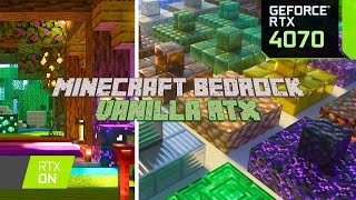 Minecraft Bedrock with Ultra RTX Shaders! 🤯 INSANE Graphics on RTX 4070 Laptop