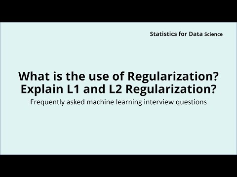 What is the use of Regularization? Explain L1 and L2 Regularization? | Machine Learning Interview