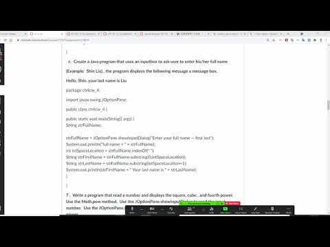 Java , Ch 4, read a full name from inputbox, separate full name to ...