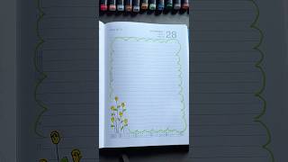 Simple yellow flower border design for project #craftingideas #borderdesigns #shorts