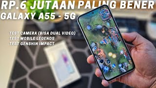 SAMSUNG GALAXY A55 5G TEST CAMERA GENSHIN IMPACT DAN MOBILE LEGENDS - HAPE 6 JUTAAN PALING WORTH IT?