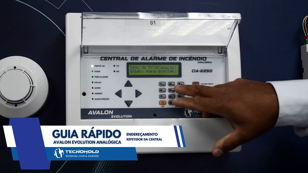 Endereçamento do Repetidor de Alarme - Avalon Evolution Analógica
