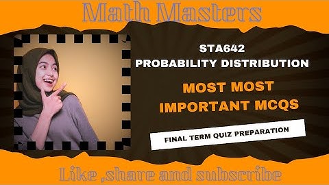 sta642 (Probability Distribution Quiz )| #education #quiz #1million #maths #status #supportme